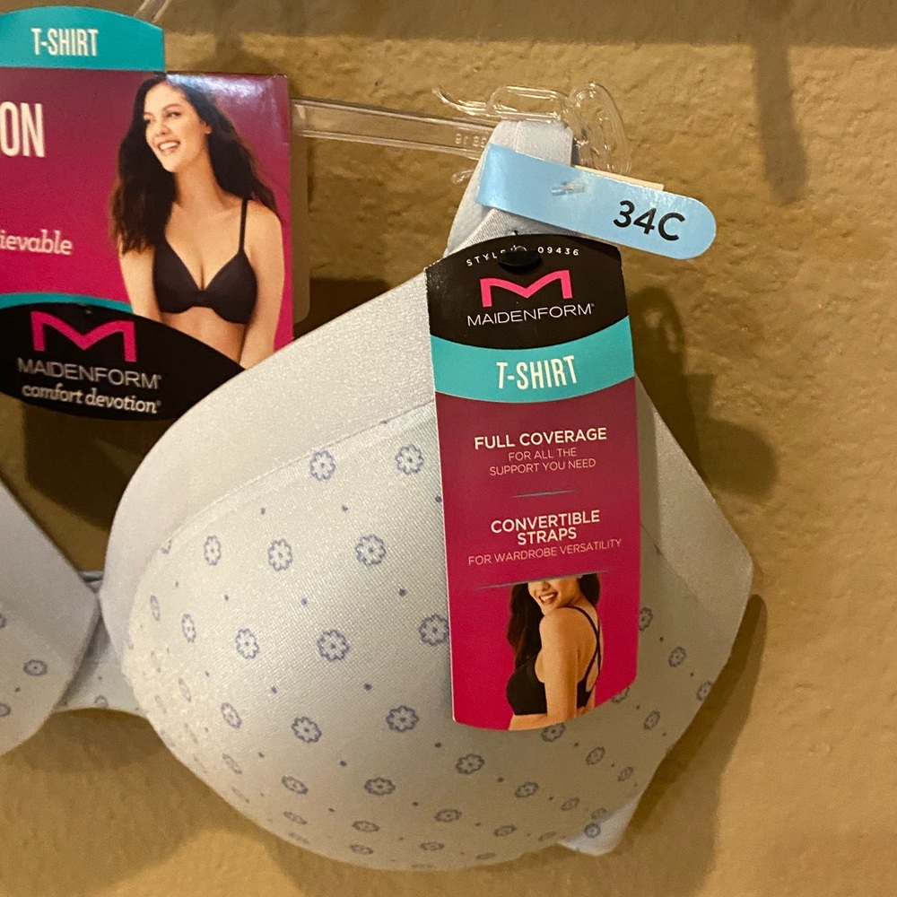 ✨ SALE NWT Maidenform Comfort Devotion Full Coverage Bra LightBluePrint - Picture 4 of 9